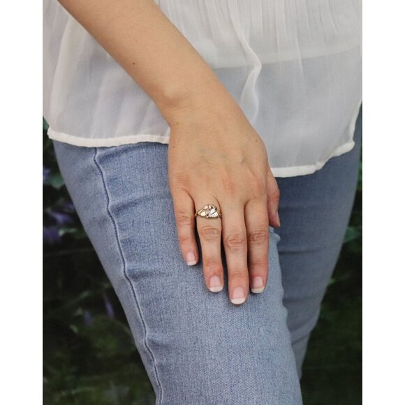 10k Yellow Gold Black Hills Gold Leaf Ring Size 7 - Picture 4 of 9